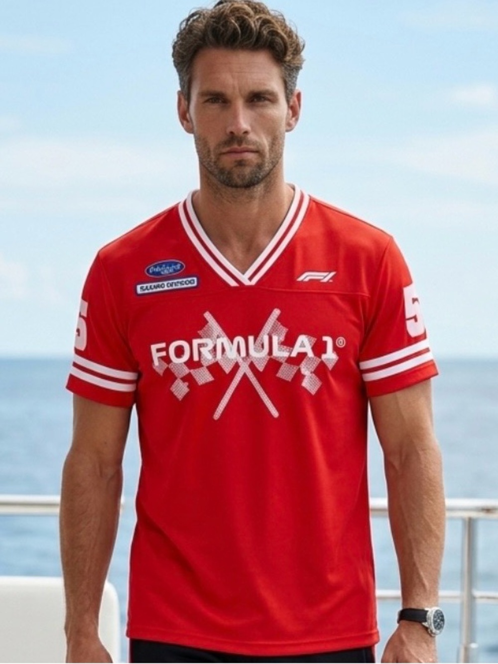 Formula 1 Men's Red Racing Jersey